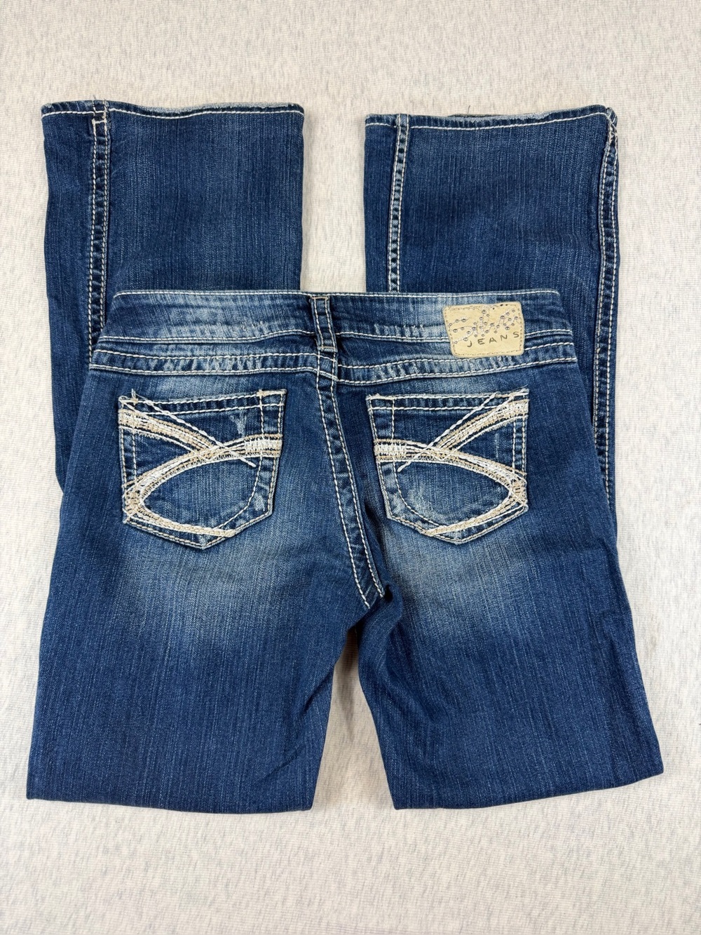 Silver Jeans Twisted Bootcut Distressed Low Rise Jeans Women’s 26 Y2K Western - Picture 5 of 15